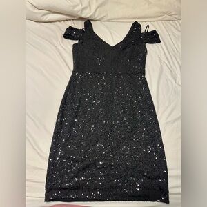 Calvin Klein - black sequin mini dress size 10